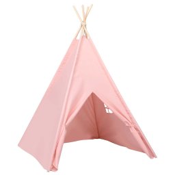 vidaXL Kindertipitent met tas 120x120x150 cm peachskin roze