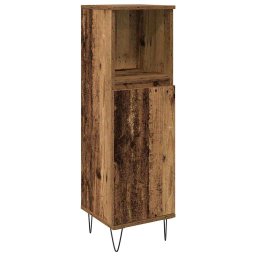 vidaXL Badkamermeubelset 3 st Oud Hout 30 x 30 x 180 cm Bewerkt hout