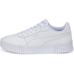 PUMA Carina 2,0 - Maat 37,5 - Jr Meisjes Sneakers - Wit/Zilver