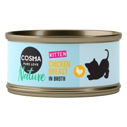 6 x 70 g Cosma Nature Kitten Kattenvoer - Kip