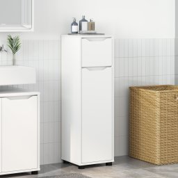 vidaXL Badkamer Kast Wit 30,5 x 30 x 101 cm Bewerkt hout