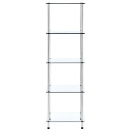 vidaXL Kastje 5-laags 40x40x130 cm gehard glas transparant