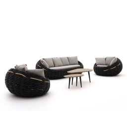 + 15% kassakorting | Apple Bee Cocoon/ROUGH-K stoel-bank loungeset 5-delig - Laagste prijsgarantie!