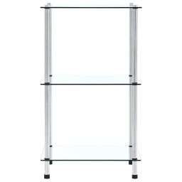 vidaXL Kastje 3-laags 40x40x67 cm gehard glas transparant