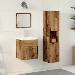 vidaXL Badkamermeubelset 4 st Oudhout Bewerkt hout