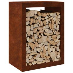 vidaXL Brandhoutrek 60x40x80 cm weervast staal