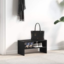 vidaXL Schoenenrek stapelbaar 60x30x30,5 cm zwart eikenkleurig