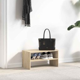 vidaXL Schoenenrek stapelbaar 60x30x30,5 cm sonoma eikenkleurig