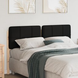 vidaXL Gestoffeerd hoofdbord Bruin en zwart 140 cm Massief grenenhout
