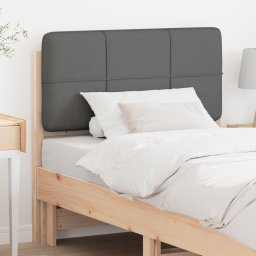 vidaXL Gestoffeerd hoofdbord Bruin en Licht Grijs 100 cm
