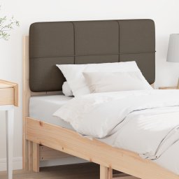 vidaXL Gestoffeerd hoofdbord Bruin en Taupe 100 cm Massief grenenhout