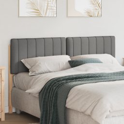 vidaXL Gestoffeerd hoofdbord Bruin en Licht Grijs 150 cm