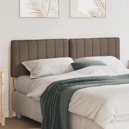 vidaXL Gestoffeerd hoofdbord Bruin en Taupe 150 cm Massief grenenhout