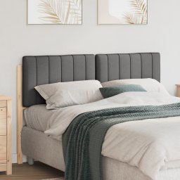 vidaXL Gestoffeerd hoofdbord Bruin en Donkergrijs 140 cm