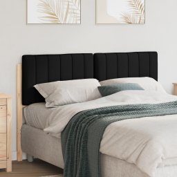 vidaXL Gestoffeerd hoofdbord Bruin en zwart 140 cm Massief grenenhout