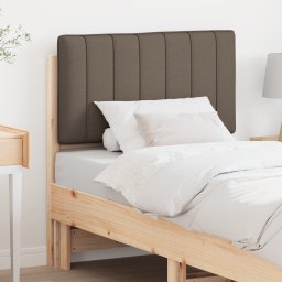 vidaXL Gestoffeerd hoofdbord Bruin en Taupe 80 cm Massief grenenhout