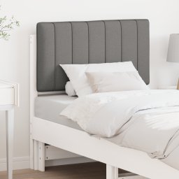 vidaXL Gestoffeerd hoofdbord met hoofdeinde Wit en Lichtgrijs 80 cm