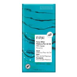 Vivani Chocolade Puur 75% Cacao Zeezout