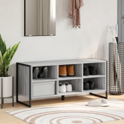 vidaXL Schoenenkast 100 x 35 x 44 cm Bewerkt hout Grijs Sonoma