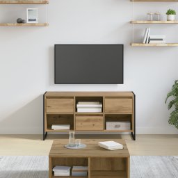 vidaXL TV-kast 100 x 36 x 49,5 cm Ambachtelijk eiken Bewerkt hout