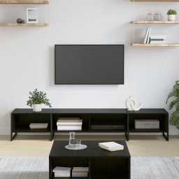 vidaXL TV-kast 170,5 x 36 x 30,5 cm Zwart Eiken Bewerkt hout