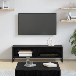vidaXL TV-kast 100 x 36.5 x 30.5 cm Zwart Eiken Bewerkt hout