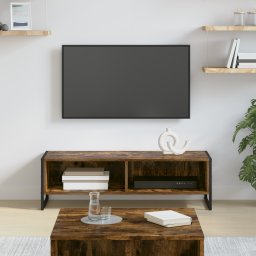 vidaXL TV-kast 100 x 36.5 x 30.5 cm Rook Eik Bewerkt hout