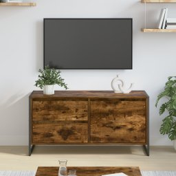 vidaXL TV-kast 100 x 36 x 49.5 cm Rook Eik Bewerkt hout