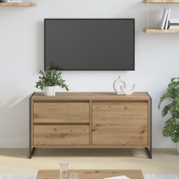 vidaXL TV-kast 100 x 36 x 49.5 cm Ambachtelijk eiken Bewerkt hout