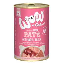 Voordeelpakket 12 x 400 g WOW Cat Junior Gevogelte & Lever nat kattenvoer