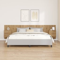 vidaXL Hoofdbord Met Kast 3 pcs Artisan Eiken Bewerkt hout