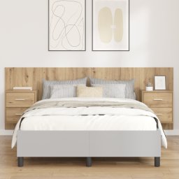 vidaXL Hoofdbord Met Kast 3 pcs Artisan Eiken Bewerkt hout