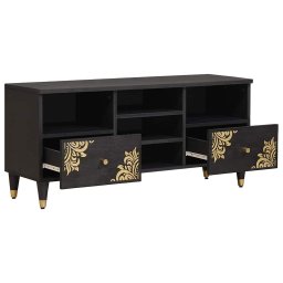 vidaXL TV-kast Zwart 100 x 33 x 46 cm Massief Mango Hout