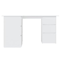 vidaXL Hoekbureau 145x100x76 cm bewerkt hout wit