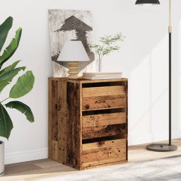 vidaXL Ladekast 40x41x58 cm bewerkt hout oud houtkleurig