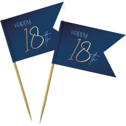 Prikkers 18 Jaar Elegant True Blue (36st)
