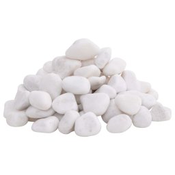 vidaXL Kiezelstenen gepolijst 2-5 cm 10 kg wit