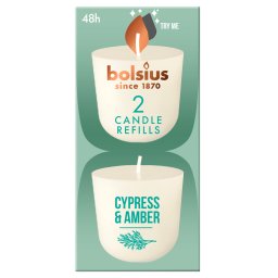 Bolsius Cypress & Amber Candle Refills