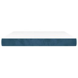 vidaXL Pocketveringmatras medium 160x220x20 cm fluweel donkerblauw