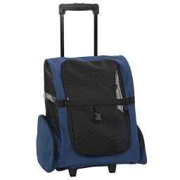 vidaXL Huisdierentrolley 3-in-1 48x32x(57-106) cm oxford stof blauw