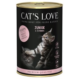 6x400g Cat's Love Junior Kippenvoer Nat