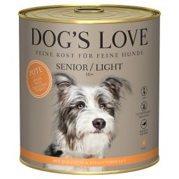 6x 800g Dog's Love Senior/Light Kalkoen Hondenvoer Nat