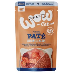 12 x 125 g WOW Cat Adult kip & zalm kattenvoer nat