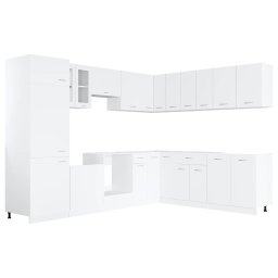 vidaXL 14-delige Keukenkastenset Lyon bewerkt hout wit