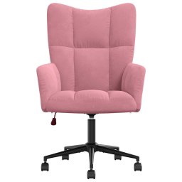 vidaXL Relaxstoel fluweel roze