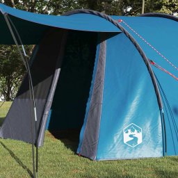 vidaXL Tunnel Tent 4-Person 4-persoons Blauw en Grijs