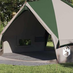 vidaXL Teepee Tent 8-Persoon 8-persoons Groen en Wit