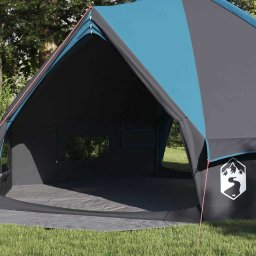 vidaXL Teepee Tent 8-Persoon 8-persoons Blauw en Grijs