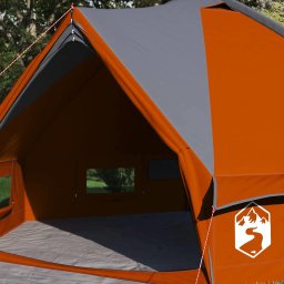 vidaXL Teepee Tent voor 6 Personen 6-persoons Grijs en Oranje