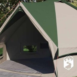 vidaXL Teepee Tent voor 4 Personen 4-persoons Groen en Grijs